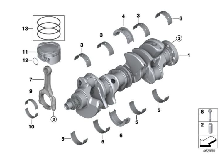 Crankshaft drive-connecting rod/piston ->60026118067