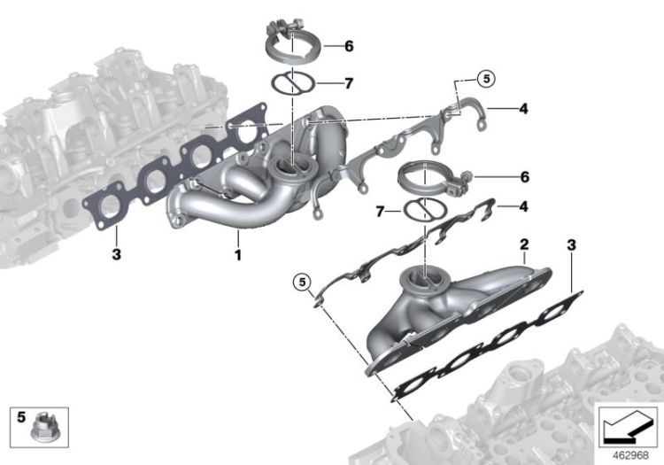 Exhaust manifold ->50904114195