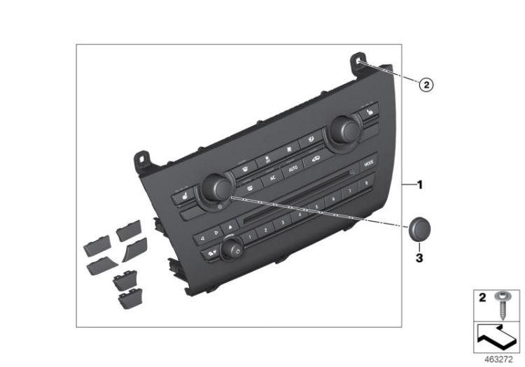 Radio and A/C control panel ->56081642022