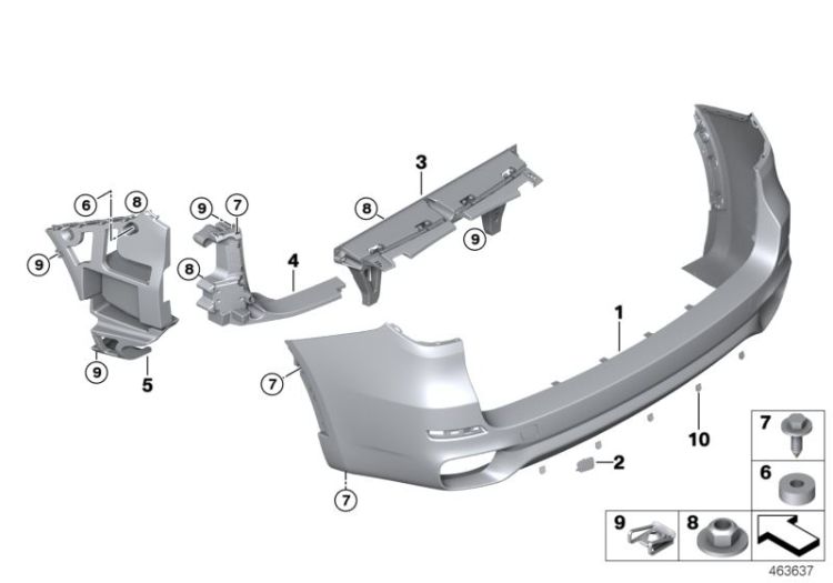 M trim panel, rear ->56081519446