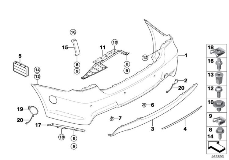 M Verkleidung hinten ->48480030146