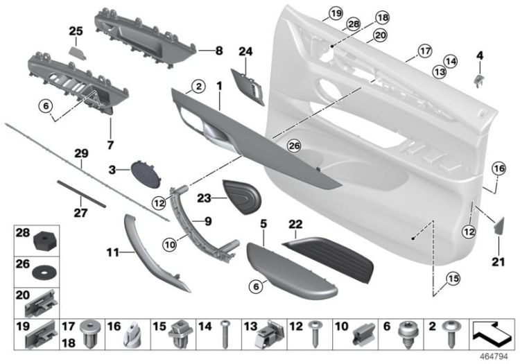 Eléments garniture porte avant ->52632652952