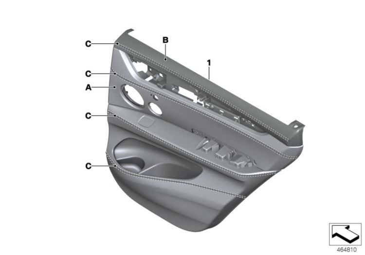 Individual Türverkleidung Leder hinten ->57048911445