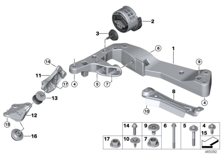 Gearbox suspension ->52404220173