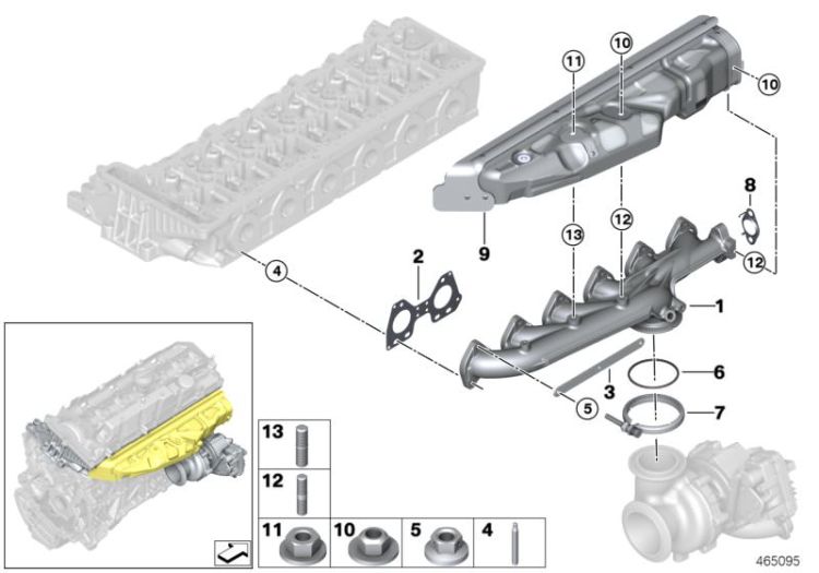 Exhaust manifold-AGR ->51040114252