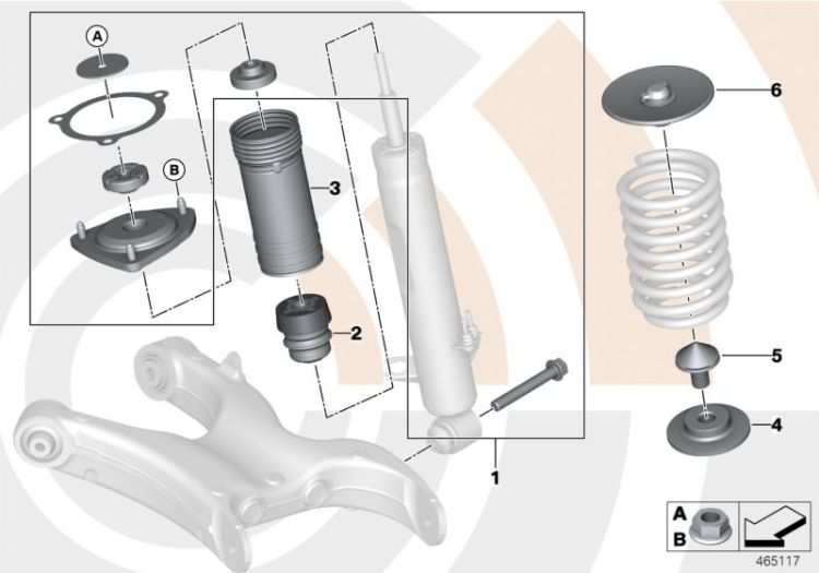 Repair kit, support bearing ->50139332017