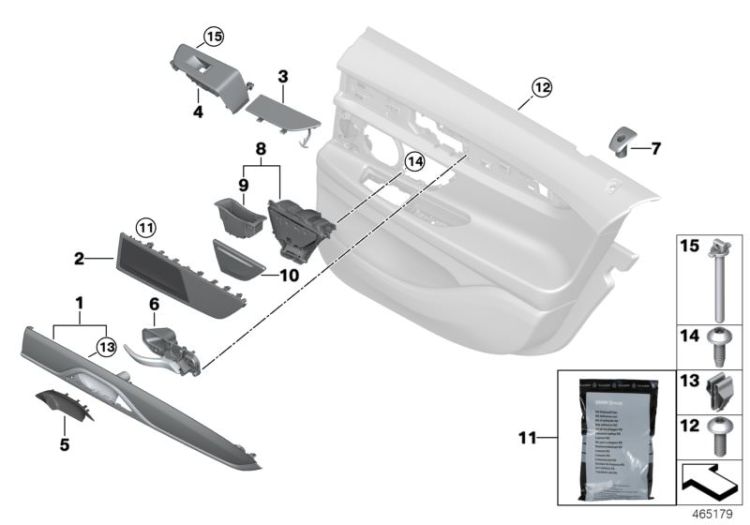 Anbauteile Türverkleidung hinten ->57459512970