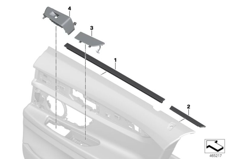 Indi. Anbauteile Türverkleidung hinten ->57459911463