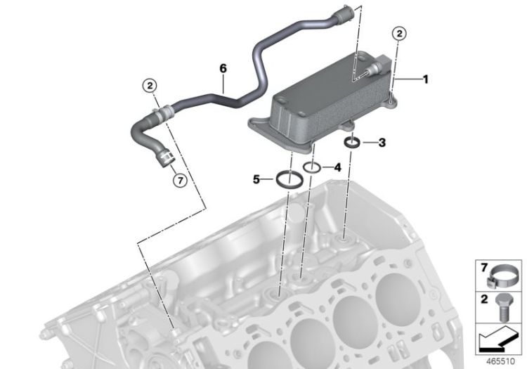 Oil-to-water heat exchanger ->57462116561