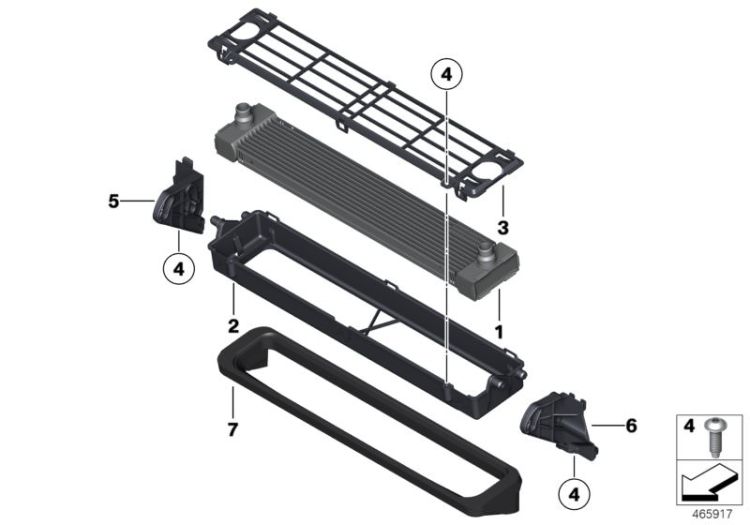 Radiator, front-mounted ->51921170504