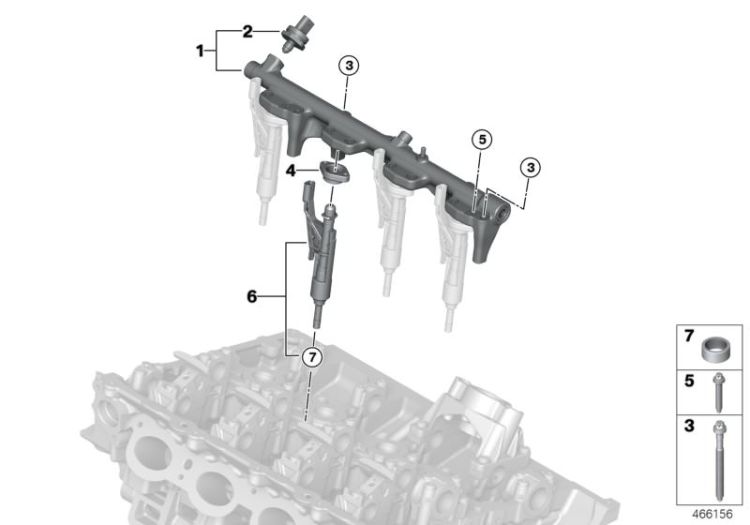 High-pressure rail / injector ->56283131585