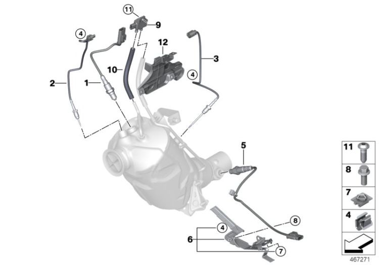 Diesel partic.filt.sens./mount.parts ->