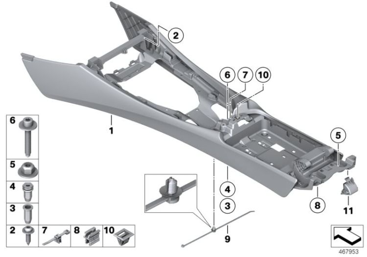 Centre console ->48480515710