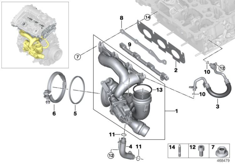 Turbo compres.di sovralim.con lubrifica. ->56281115607