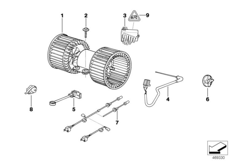 Electric parts for AC unit ->47338640169