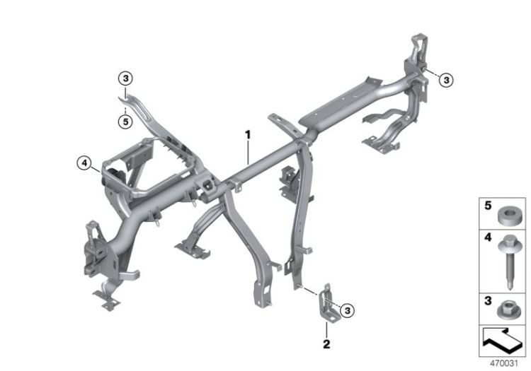 Träger Instrumententafel ->48480515710