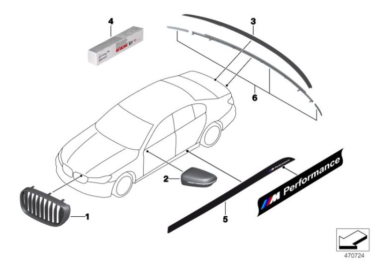 M Performance Aerodynamik-Zubehörteile ->1372179