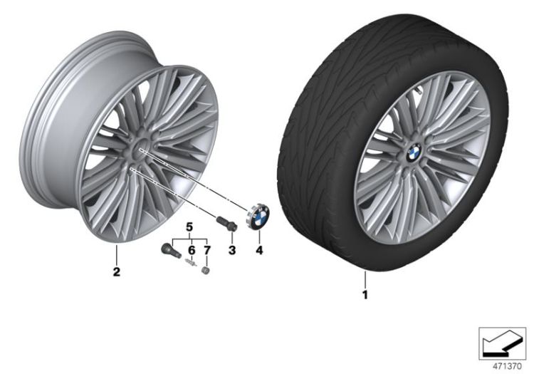 BMW LA wheel multi-spoke 616 - 20`` ->53281362268