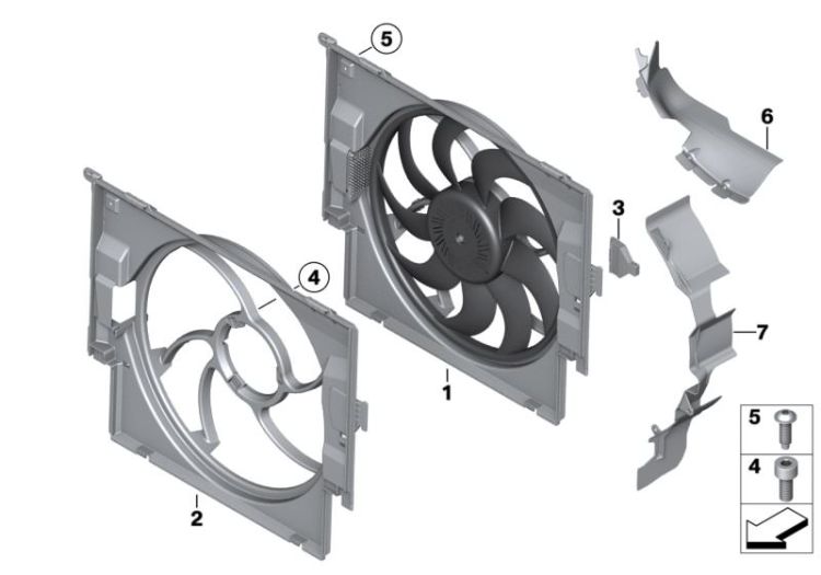 Fan housing, mounting parts ->56447170839