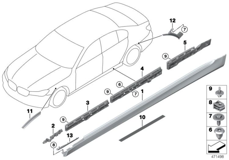 Cover door sill / wheel arch ->51923517469