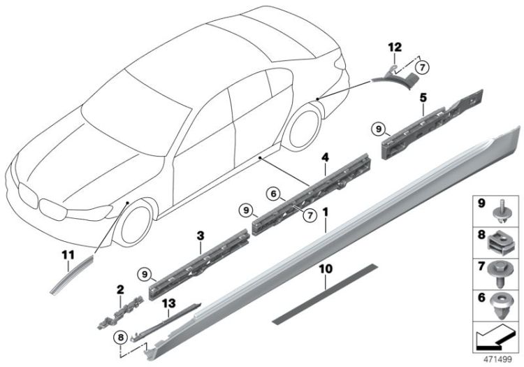 M trim, sill / wheel arch ->57464513497