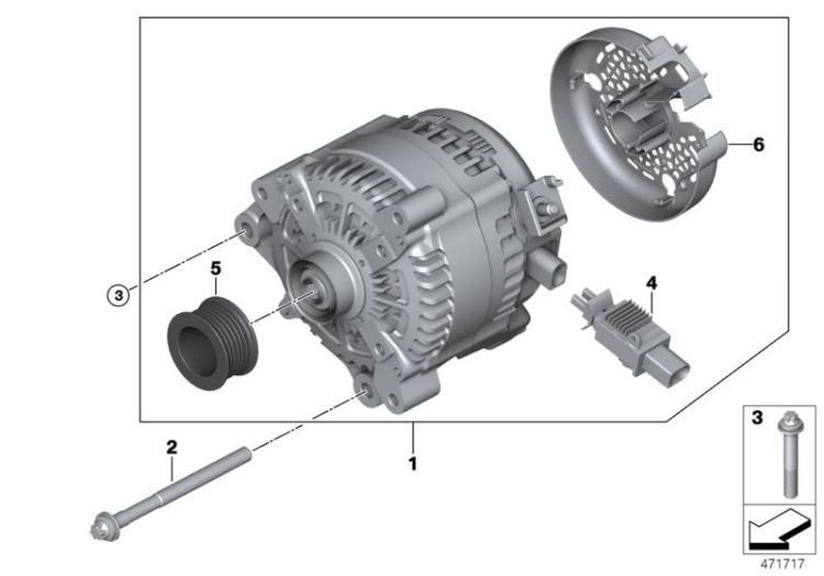 Alternator ->57014121950