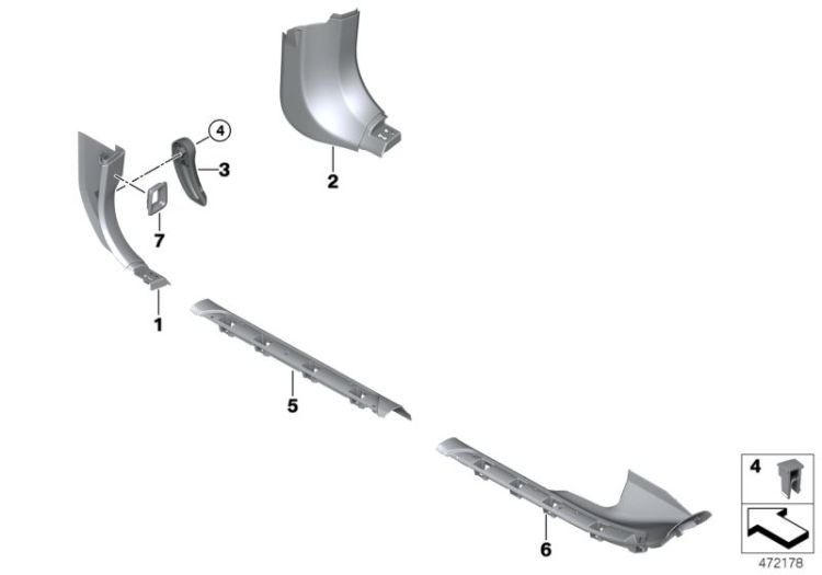 Individual Seitenverkleidung Fussraum ->57459911437