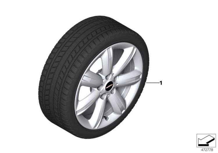 Winter wheel&tyre JCW star spoke 539 ->58630034546