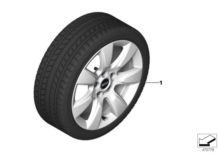 Winter wheel&tyre imprint spoke 530 ->58630034545