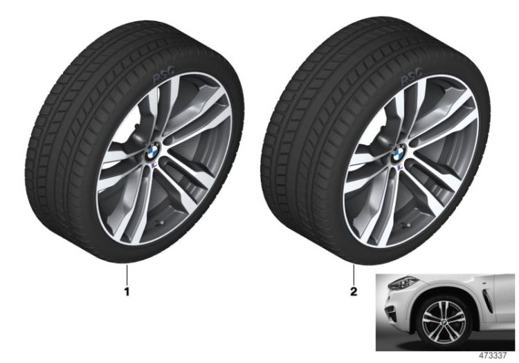 Winter wheel&tyre M double spoke 468M ->56081034467