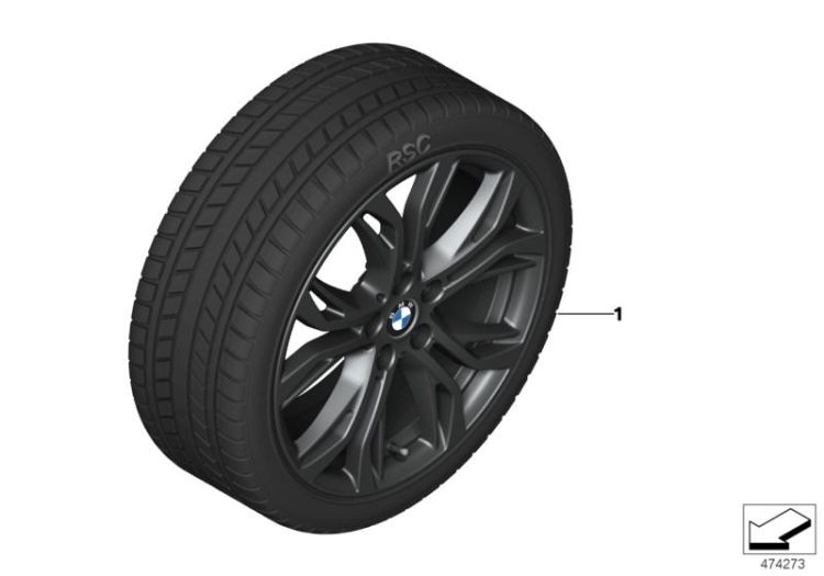 Winter wheel with tyre Y-spoke 566 ->57445034516