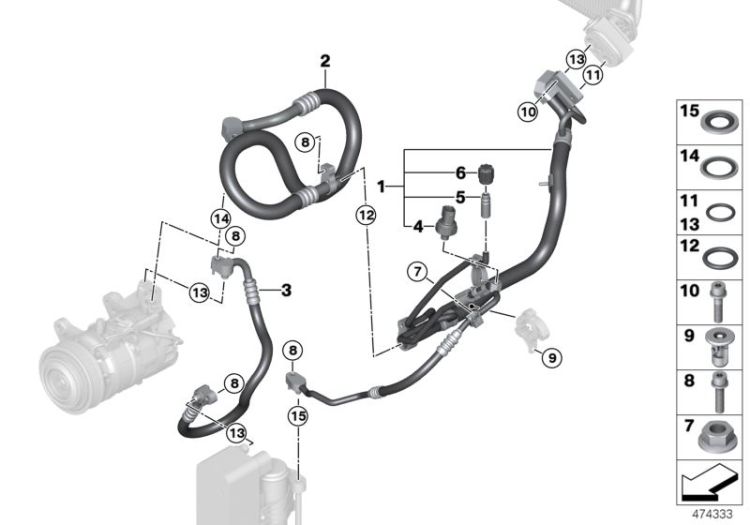 Coolant lines ->57301642226