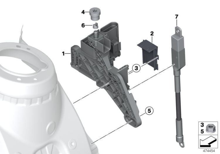 61146806701 Distributor external ignition base Vehicle electrical system Battery BMW 4er F36 61149398890 1er  F20 F22 F30 F31 F34 F33 F32 F32N >474454<, Distribuidor punto apoyo de arranc. ext