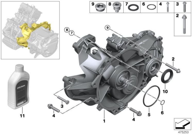 Electric gearbox / Mounting ->58169270072