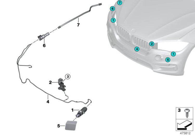 Single parts for head lamp cleaning ->56081613341