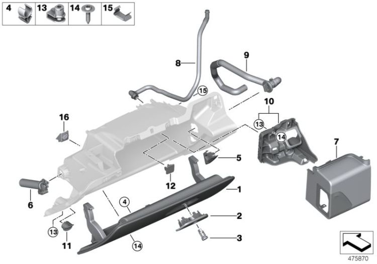 Glove box ->51261517090