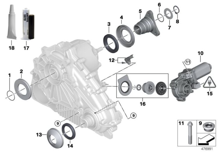 Transfer case single parts ATC 700 ->47739270026