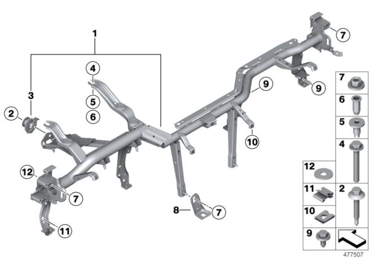 Träger Instrumententafel ->58001518375