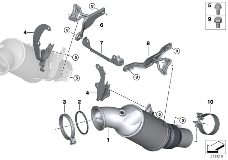 Engine-compartment catalytic converter ->52182180893