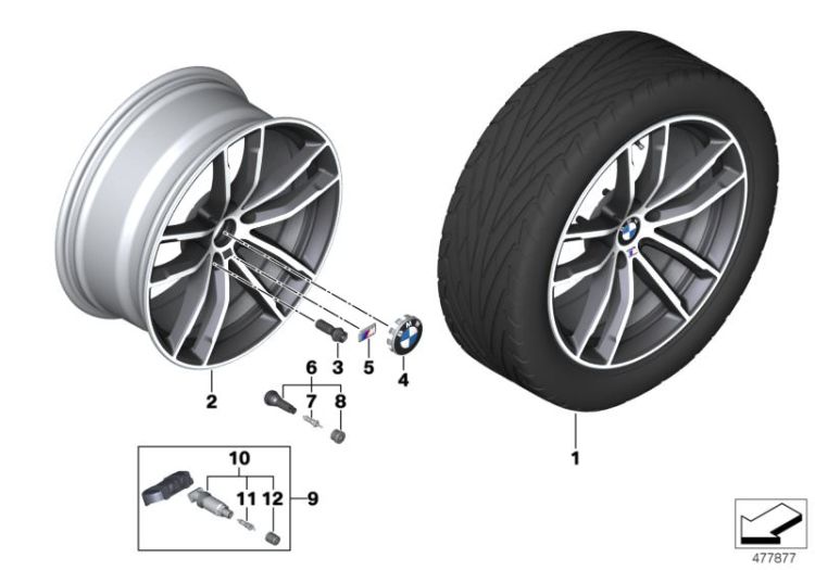 BMW LM Rad Doppelspeiche 662M - 18