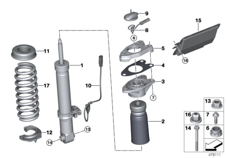 Stossdämpfer hinten VDC ->56449331822