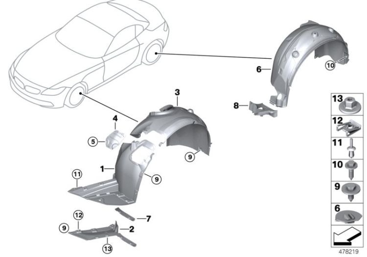 Wheelarch trim ->51401030779