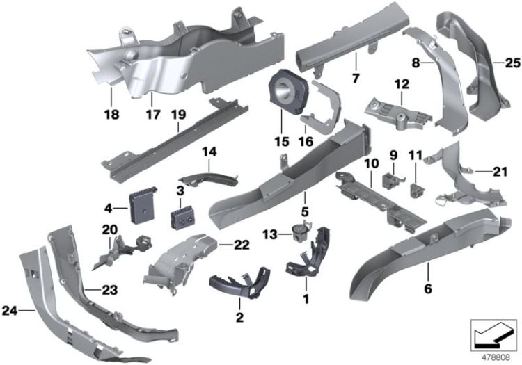 Wiring harness covers/cable ducts ->51261612559