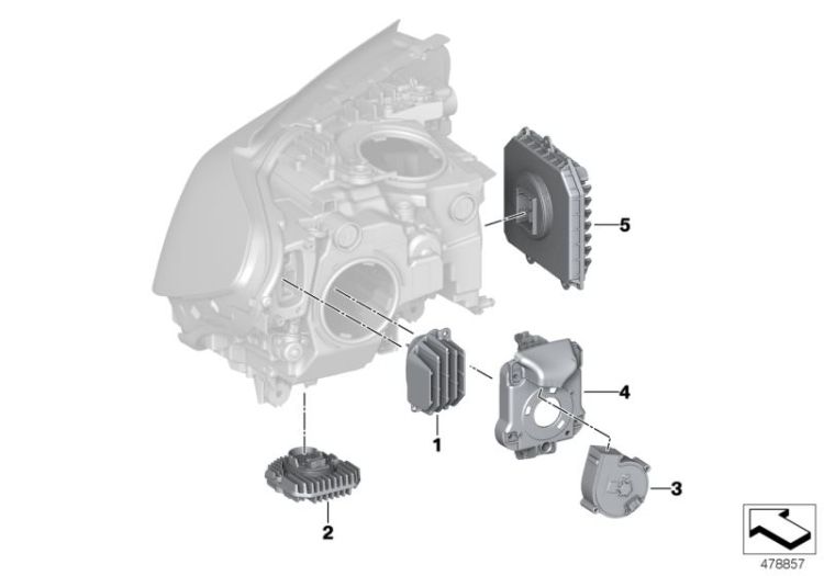 Einzelteile Scheinwerfer Elektronik ->58523631796