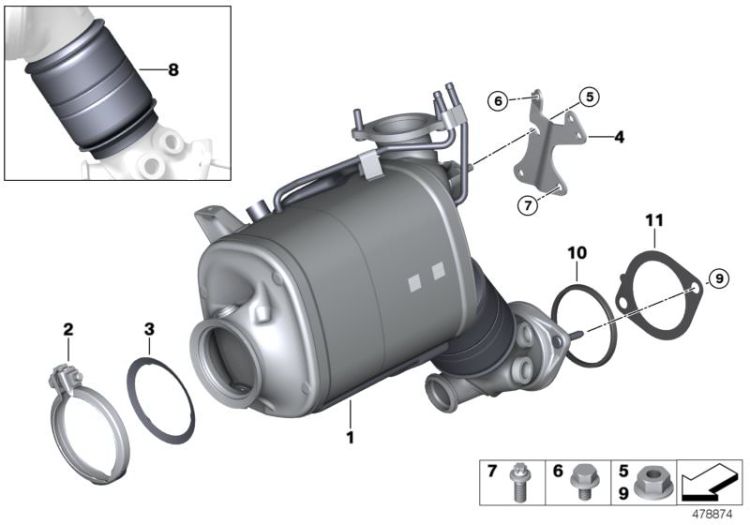 Katalysator/Dieselpartikelfilter ->57459181162