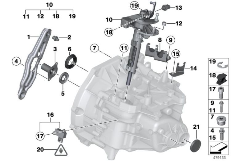 GS6-55BG single gearbox parts ->50618231074