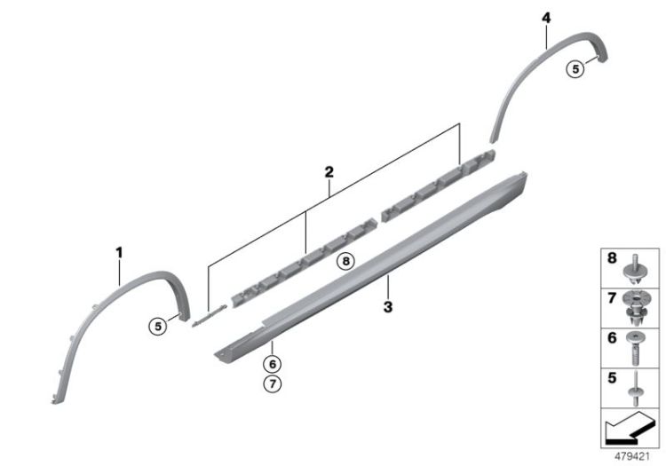 M trim, sill / wheel arch ->47789516044