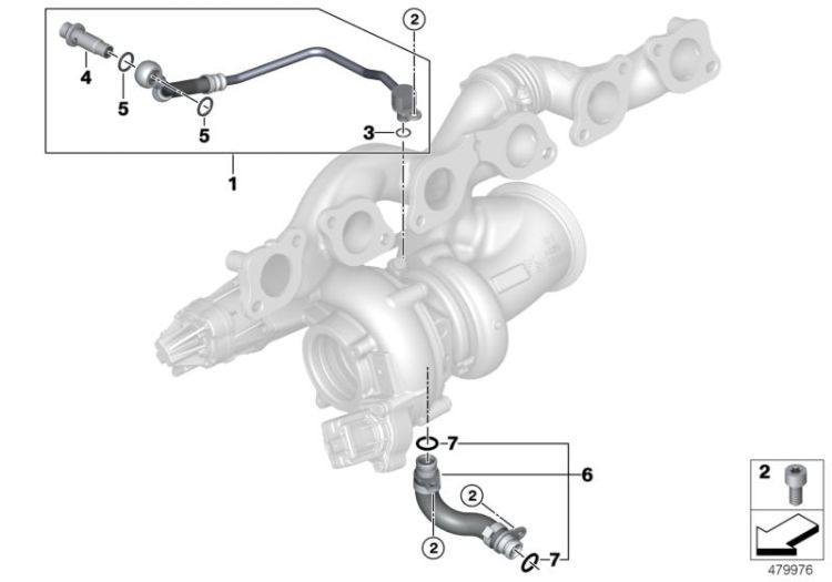 Oil supply, turbocharger ->50139170399