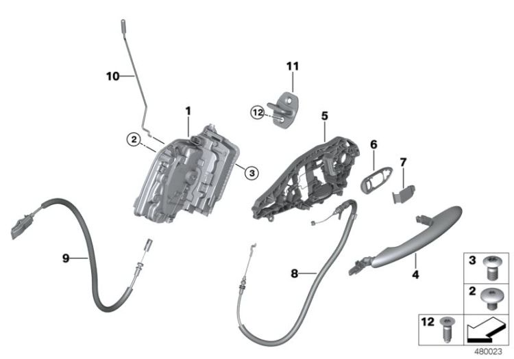 Schliesssystem Tür hinten ->