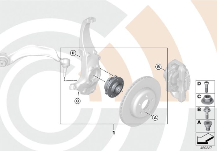 Repair kit, wheel bearing, front ->47765411466